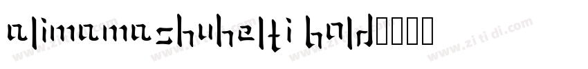 AlimamaShuHelTi Bold字体转换